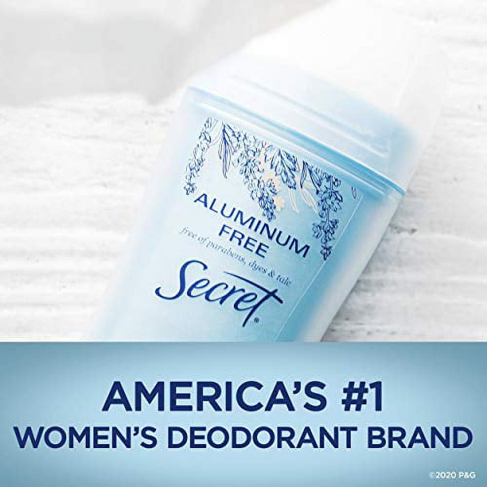 Secret Aluminum Free Deodorant for Women, Coconut Scent - Pack of 3