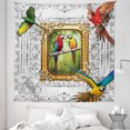 thumbnail image 1 of Parrot Tapestry, Exotic Colorful Birds on Branch and Flies Photo in Classic Antique Ornamental Frame, Fabric Wall Hanging Decor for Bedroom Living Room Dorm, 5 Sizes, Multicolor, by Ambesonne, 1 of 1