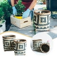 thumbnail image 2 of Laundry Woven Can Wicker Waste Garbage Cans Round Waste Paper Rubbish Flower Pot Ideal for Under Desk Bedroom Bathroom Home, 2 of 7