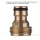 thumbnail image 2 of Heavy Duty Brass Garden Hose Nozzle High Pressure Adjustable Spray Gun For Watering Plants Pet Showering Washing Car Cleaning Blue, 2 of 5
