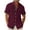Red, variant on ZVNAΖH Men's Waffle Knit Bird Print Shirt, Short Sleeve Collared Button Down Casual Top with Contrast Placket, S-3XL