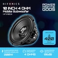 thumbnail image 2 of Hifonics HFX10D4 10" Subwoofer, 400W Max 200W RMS Car & Powersports Speaker, Black, 2 of 10