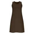 thumbnail image 5 of Tauxra Sleeveless Linen Sundress for Women with Pockets Loose Flowy Knee Length Solid Color for Beach Vacation Party, 5 of 6
