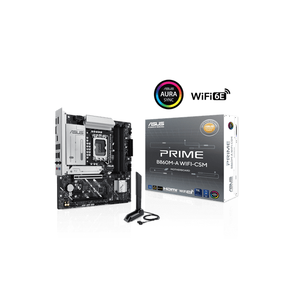 Asus Prime B860M-A WIFI-CSM Desktop Motherboard - Intel B860 Chipset - Socket LGA-1851 - Micro ATX (primeb860m-awifi-csm)