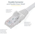 thumbnail image 3 of XUCP-.com 10ft CAT6 Ethernet Cable - White CAT 6 Gigabit Ethernet Wire -650MHz 100W PoE++ RJ45 UTP Category 6 Network/Patch Cord Snagless w/Strain Relief Fluke Tested UL/TIA Certified (N6PATCH10WH), 3 of 4