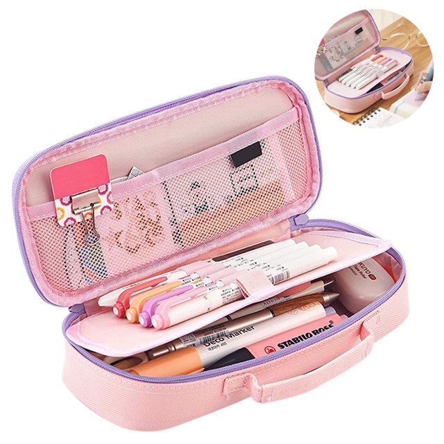 Bonito estuche para lápices, portátil, multifunción, con compartimentos para niñas, niños y adolescentes Zhivalor 221384-1