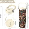 thumbnail image 4 of Tumbler with Handle 30oz Stainless Steel Insulated Flip Straw Coffee Cup Gifts for Best Friend Travelers Paisley Design Mug for Gaming Sessions, 4 of 7