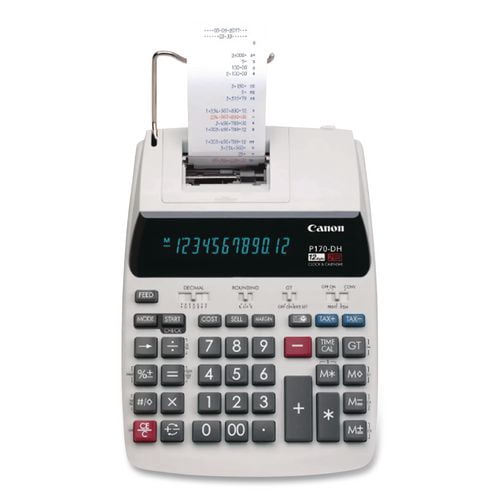 P170-Dh-3 Printing Calculator, Black/red Print, 2.3 Lines/sec | Bundle of 2