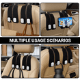 thumbnail image 7 of Troxlin Car Organizer Hooks,Car Purse Hook,Bag Holder for Car,Car Seat Back Storage Hook for Purses and Bags,Suitable for Bags, Handbags（Black-4pcs), 7 of 7