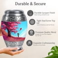 thumbnail image 3 of Cremation Urns Cherry Blossom - Blue Urn for Ashes for Women - Human Urns for Ashes Adult Female - 10 Inch Large Urn for Grandma, 3 of 7