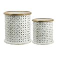 thumbnail image 1 of Accent Tables Benzara, juego redondo de madera de mango de 16 pulgadas, 1 of 6