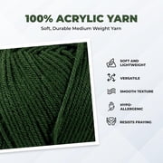 Mary Maxim Maximum Value Green Acrylic Yarn for Crocheting, Knitting 474 Yds, Dark Green