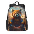 thumbnail image 2 of Zufioo Prairie Meditating Raccoon Pattern Adult Backpack,Wear-resistant and Breathable Multi-pocket Backpack, Suitable for Travel, Business and Outdoor Activities, 2 of 9