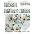 thumbnail image 2 of Curtain Valance for WindowsWatercolor White Daisy Floral Kitchen Valances Rod Pocket Short Curtains,Pastoral Flowers on Blue Window Treatment Panel for Living Room Bathroom Bedroom, 2 of 8