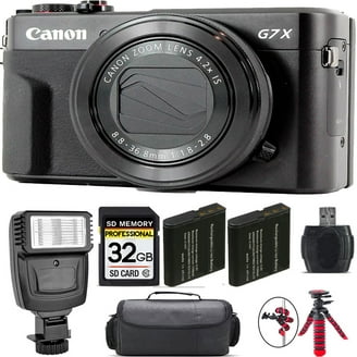 Canon PowerShot G7 X Mark II Camera + 1 Yr Warranty + Flash