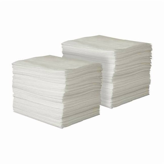 Condor Sorbent Pad, 43 gal, 15 in x 19 in, Oil, White, Polypropylene 35ZR07