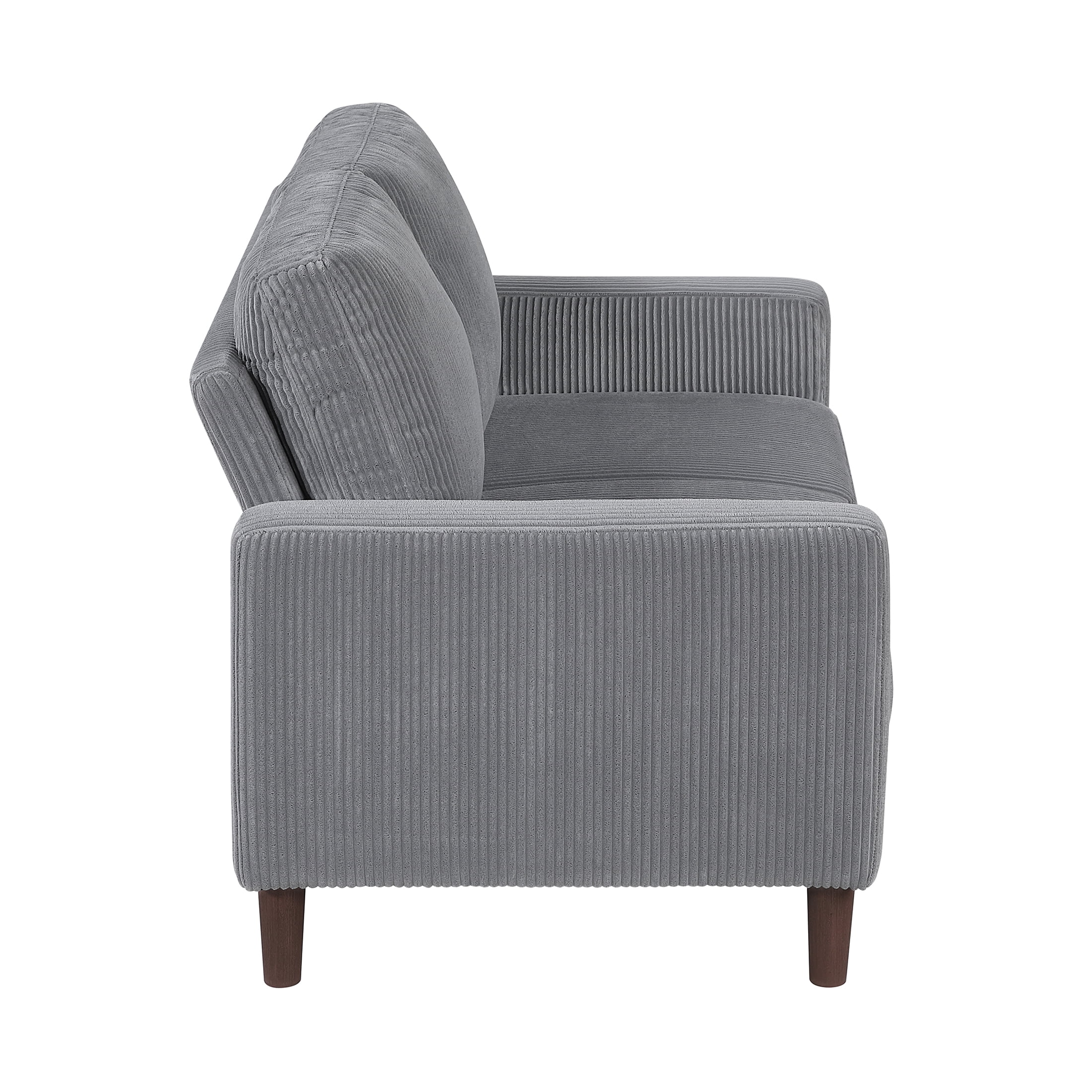 OakvillePark Mapleholt Corduroy Loveseat, Gray