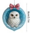thumbnail image 2 of Arctic Animal Christmas Ornaments Collection - Cute Bunny, Penguin, Owl & More in Glittering Baubles for Holiday Decor E, 2 of 5