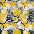 thumbnail image 6 of AOXIT Grey and Yellow Tablecloth, Hand Drawn Sketchy Geometrical Circles Image, Round Table Cover for Dining Room Kitchen Decor, 6 of 8