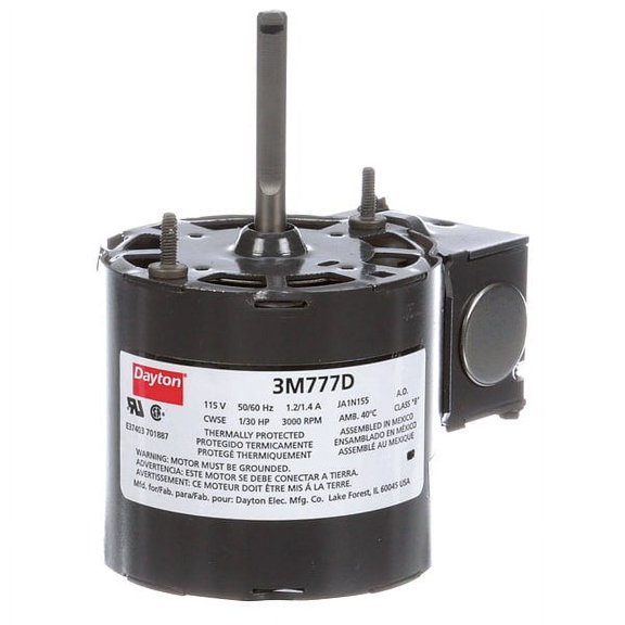 Dayton HVAC Motor,1/30 HP,3000 rpm,115V,3.3 71214887M