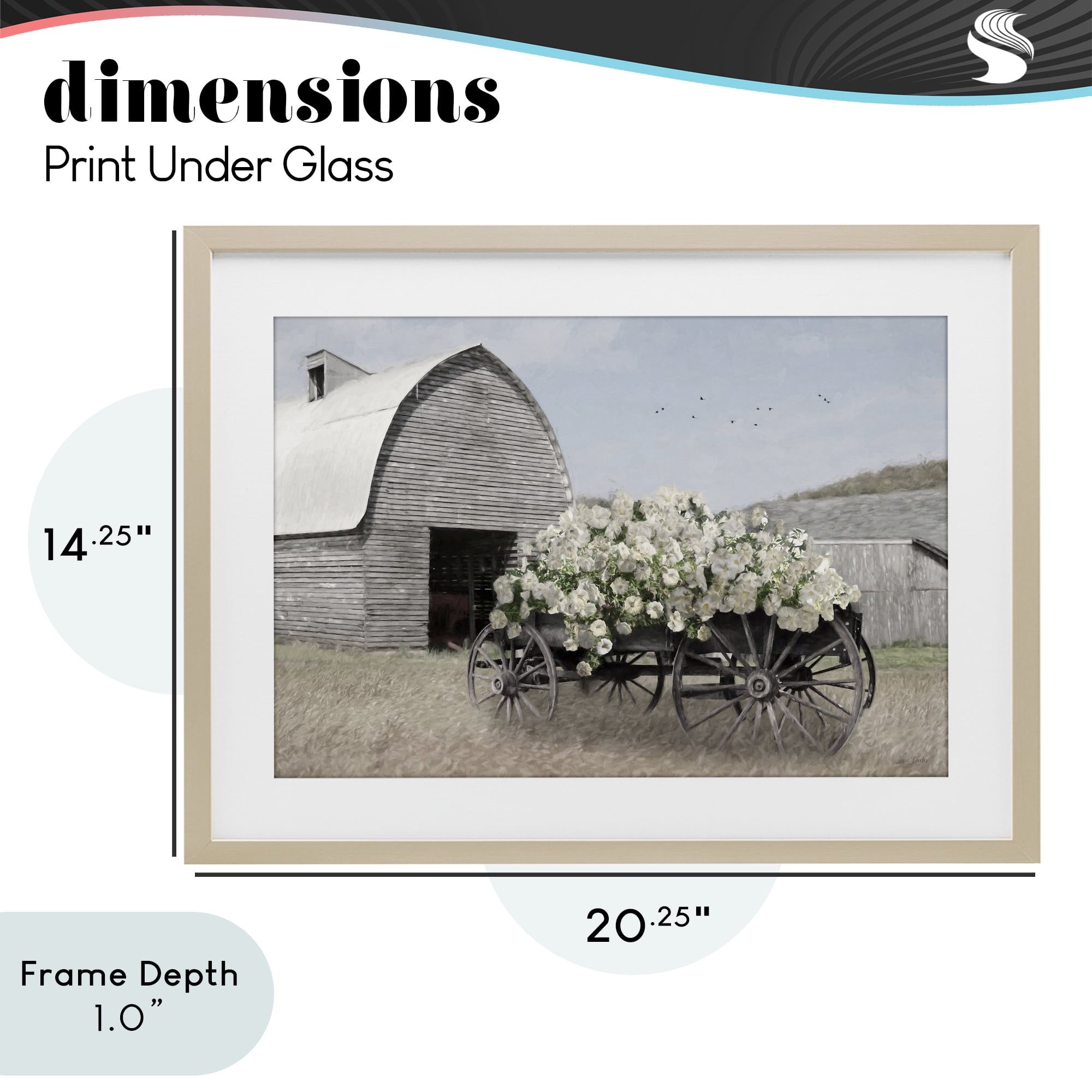 Stupell Industries Wagon Full of Sunshine Birch Framed Print Under Glass, design by Lori Deiter