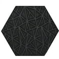 thumbnail image 2 of Furnish My Place Geometrical Pattern Indoor/Outdoor Refine Black Rug, Abstract Area Rug, Doorway Mat, Contemporary Rug for Living Room, Entryway, Made in USA, 2' Hexagon - Set of 20, 2 of 5