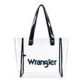 thumbnail image 3 of Wrangler Clear Tote Bag for Women with Leopard Print Insert & Pouches, Navy, 3 of 10