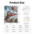 thumbnail image 2 of Sikiie Red Train Hot Air Balloon Print Canvas Decorative Hanging Painting, Anti-shrinkage Hanging Frame, Suitable for Home, Office Wall Decorations, 2 of 6