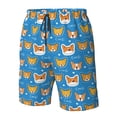 thumbnail image 4 of Fotbe Corgi Dog Face Trajes de Baño Estampados para Hombre, Shorts de Verano de Secado Rápido, Ropa de Playa, Bañadores-Small, 4 of 6