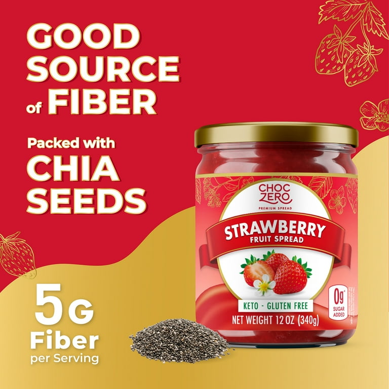 2025 零-ZERO- ULTIMATE LOVE BOMB 【JAM.】 ChocZero Strawberry Jam, Sugar Free, Keto Friendly, Low Carb Fruit