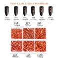 thumbnail image 4 of Beadsland 7200pcs Flatback Orange Rhinestones for Crafts, 6 Sizes , SS3-SS10,Orange, 4 of 8