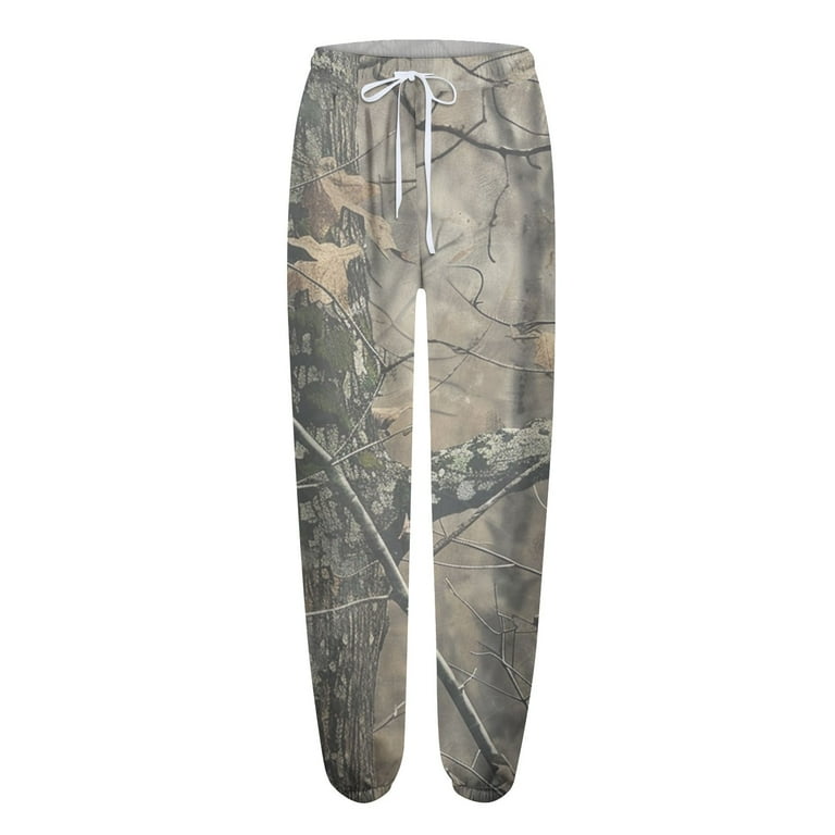 Womens Camo Sweatpants Drawstring High Waisted Workout
