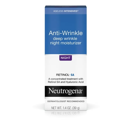 Neutrogena Ageless Intensives Anti-Wrinkle Deep Wrinkle Night Moisturizer, 1.4 Oz. - Walmart.com