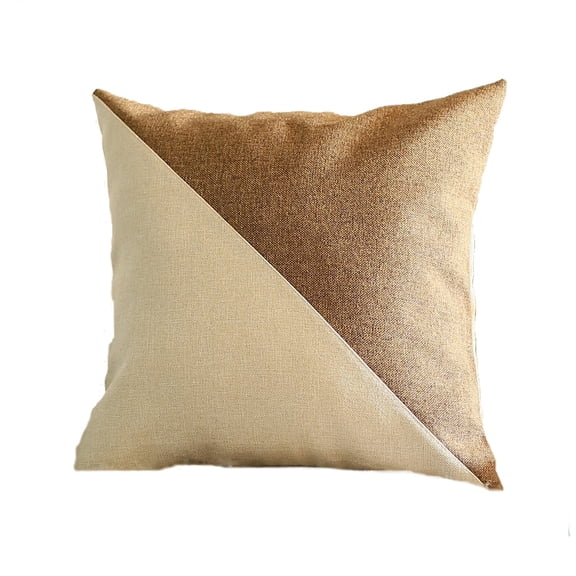 HomeRoots 471725 18 x 18 in. Polyester Zippered Pillow, Brown & Ivory - Set of 2