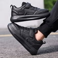 thumbnail image 3 of LYHaoo Kids Girls Lightweight Sneakers Soft Insole Hook and Loops Running Walking Shoes School Outdoor Play Shoes,Black,Sizes 10(6.61") Little Kid, 3 of 7