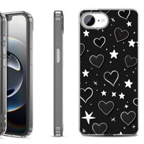 Shockproof Protective Phone Case for iPhone 16e, by OneToughShield - Hearts n Stars