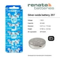 thumbnail image 2 of Renata Batteries 397 Silver Oxide Button Cell Watch Battery (1 Pc), 2 of 7