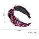 thumbnail image 4 of EeaseMX Diadema de doble capa con lentejuelas y nudo cruzado para mujer (lentejuelas moradas), 4 of 7