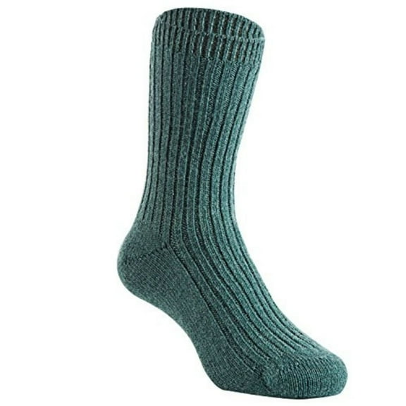 Lian LifeStyle Fantastic Children's 1 Pair Wool Blend Crew Socks, X-Small Size, Unisex , Green Color