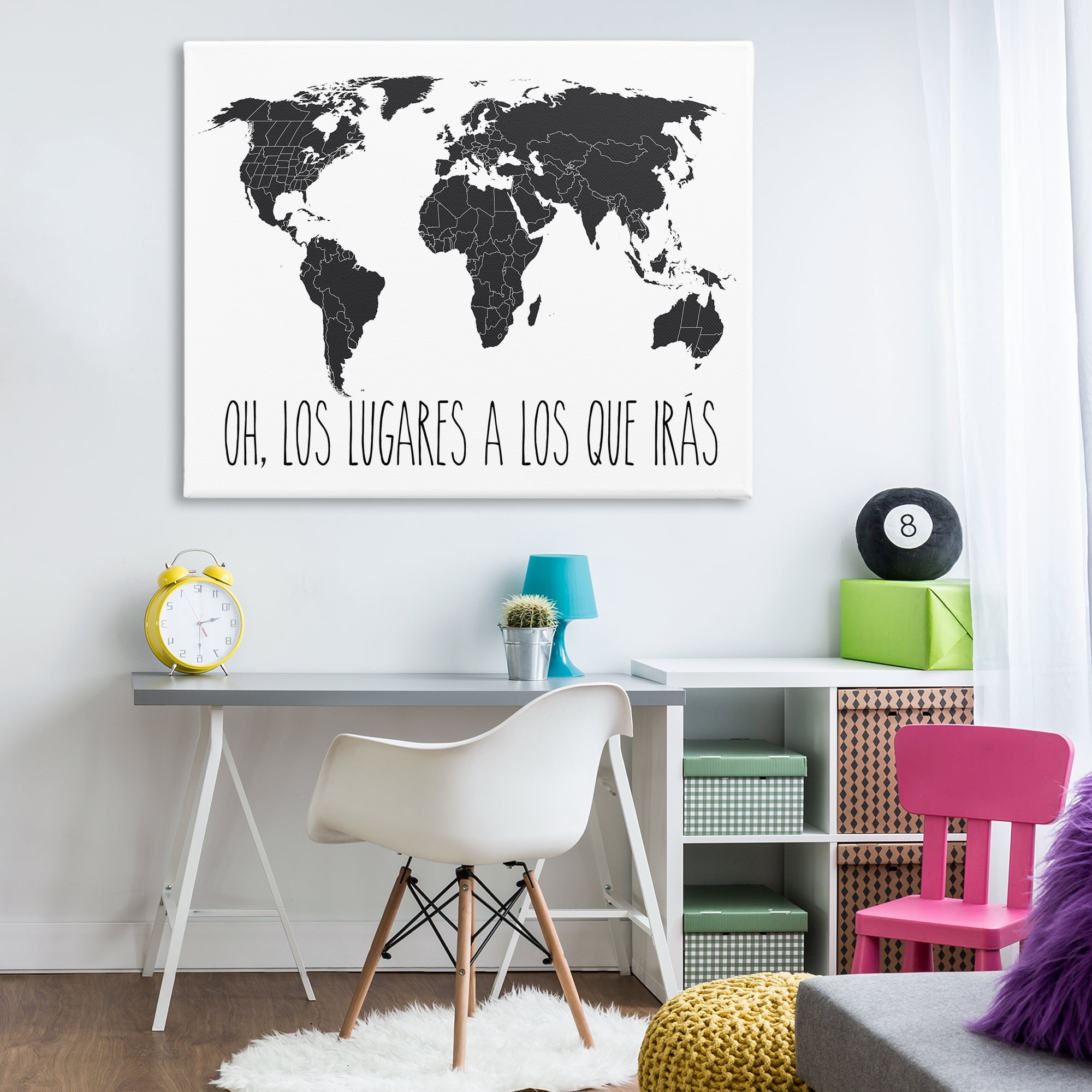 Stupell Industries Los Lugares a Los Que Iras Inspirational Quotes & Sayings Painting Wrapped Canvas Art Print Wall Art, 48 x 36