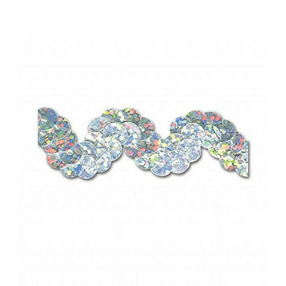 SILVER HOLOGRAM 5/8 INCH SEQUIN RIC RAC