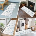 thumbnail image 5 of Runner Rug 2 x 6 Ft, Blue Spring Floral Washable Non-Slip Floor Mat for Kitchen Hallway/Entryway, Summer Flowers Botanical Elegant Long Kitchen Runner Area Rugs for Living Room, Low-Profile, 5 of 8