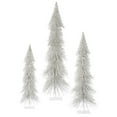 thumbnail image 2 of Vickerman 33337 - 24" 30" 36" Magenta Glitter Layered Tree Set Christmas Tree Set (L138410), 2 of 7
