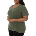 thumbnail image 4 of Women's Plus Size Shirred Tee, 4 of 5