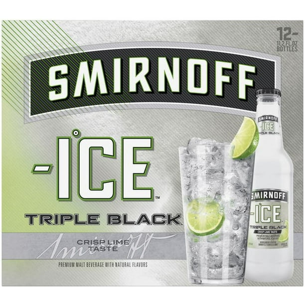 Smirnoff Ice Triple Black, 12 pack, 11.2 fl oz Bottles - Walmart.com