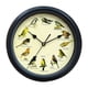 thumbnail image 5 of Reloj de pared con pájaro cantor, decoración de habitación, reloj de melodía versátil, funciona con pilas Negro 25cm, 5 of 9
