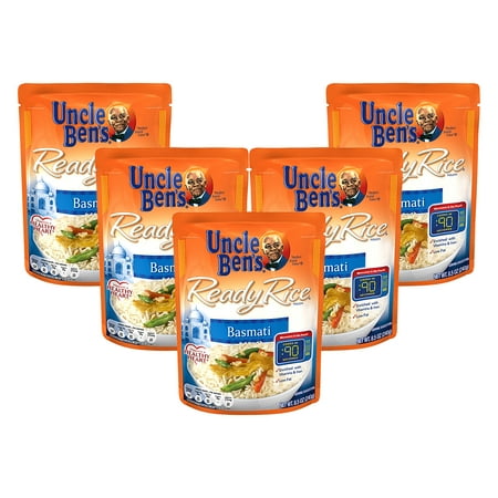 (5 Pack) UNCLE BEN'S Ready Rice: Basmati, 8.5oz (Best Way To Cook Basmati Rice)