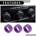 thumbnail image 3 of Unique Bargains Rear AC Heat Temp Climate Knob Cover Interior Trim for Dodge Durango 11-20 Aluminum Alloy Purple 3 Pcs, 3 of 6