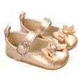 thumbnail image 1 of ZAXARRA Kids Princess Shoes Girls Solid Color Bowknot Footwear Walking Shoes, 1 of 10
