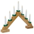 thumbnail image 4 of Northlight LED Lighted Christmas Candelabra Bridge - 13" - Natural Wood, 4 of 6